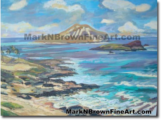 Rabbit Island - 1 | Hawaii Art by Hawaiian Artist Mark N. Brown | Plein Air