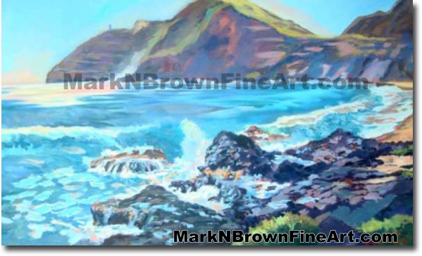 Surf Break At Makapu'u | Hawaii Art by Hawaiian Artist Mark N. Brown | Plei