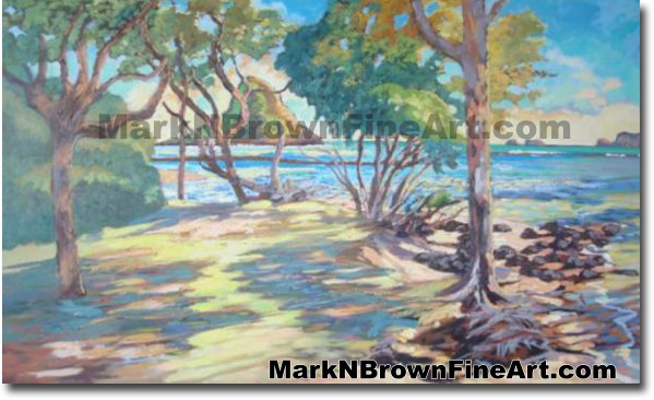 Chinamens Hat | Hawaii Art by Hawaiian Artist Mark N. Brown | Plein Air Pai