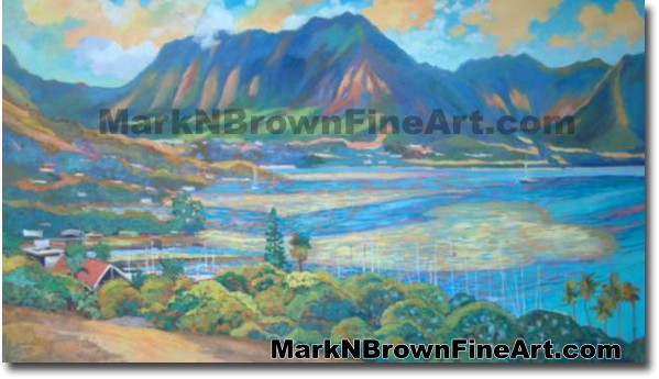 Kaneohe Bay - 1 | Hawaii Art by Hawaiian Artist Mark N. Brown | Plein Air P