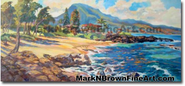 Three Tables -Fnorth Shore | Hawaii Art by Hawaiian Artist Mark N. Brown | 