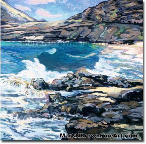 Makapu'u Surge | Hawaii Art by Hawaiian Artist Mark N. Brown | Plein Air Pa