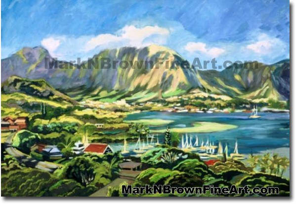 Kaneohe Bay - 2 | Hawaii Art by Hawaiian Artist Mark N. Brown | Plein Air P