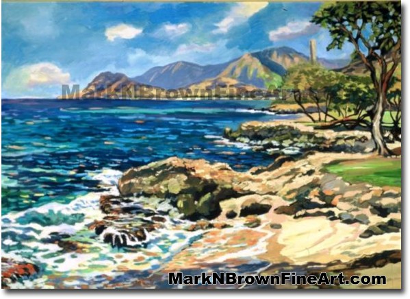 Ko'olina | Hawaii Art by Hawaiian Artist Mark N. Brown | Plein Air Painter