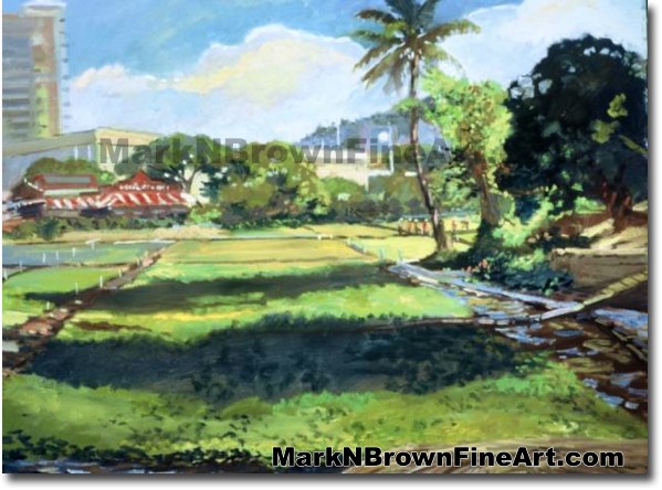 Sumida Watercress Farm | Hawaii Art by Hawaiian Artist Mark N. Brown | Plei