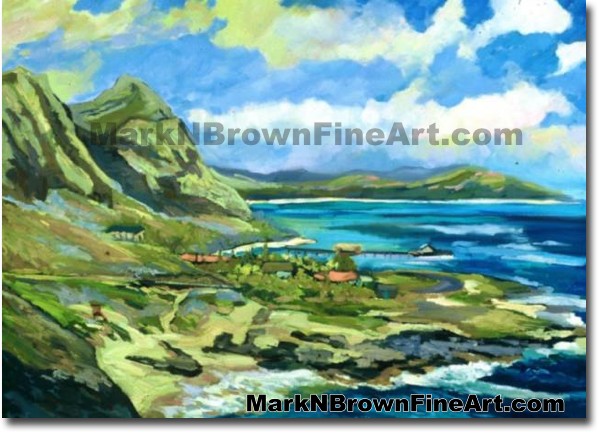 Makapu'u Lookout Sunset | Hawaii Art by Hawaiian Artist Mark N. Brown | Ple