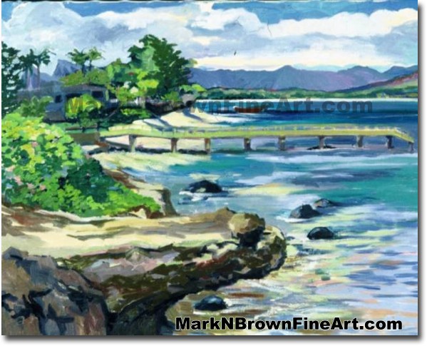 Waimanalo View | Hawaii Art by Hawaiian Artist Mark N. Brown | Plein Air Pa