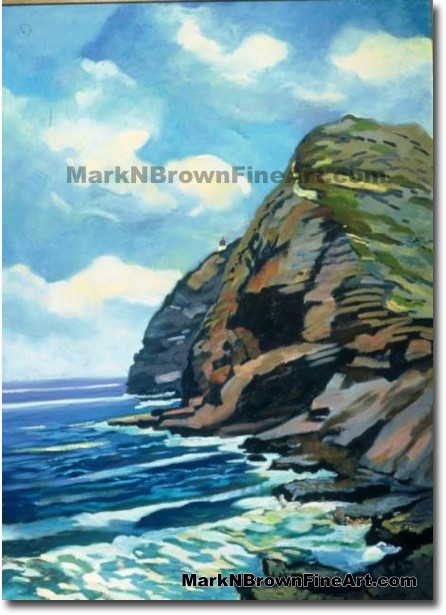 Verticle Cliffs Of Makapu'u | Hawaii Art by Hawaiian Artist Mark N. Brown |