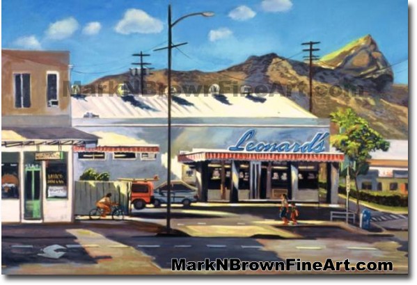 Leonard's Bakery | Hawaii Art by Hawaiian Artist Mark N. Brown | Plein Air 