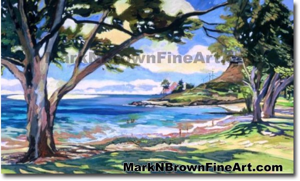 View Of Lanikai From Kailua | Hawaii Art by Hawaiian Artist Mark N. Brown |