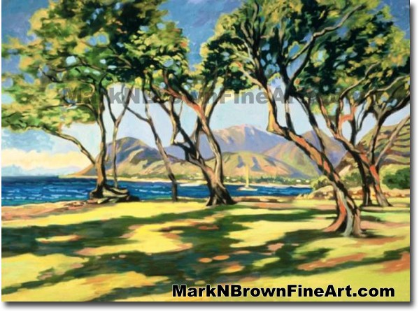 Ko'olina From The Tracks | Hawaii Art by Hawaiian Artist Mark N. Brown | Pl