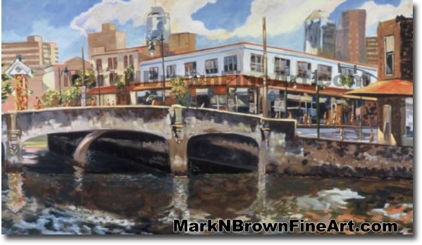 River St. Bridge | Hawaii Art by Hawaiian Artist Mark N. Brown | Plein Air 