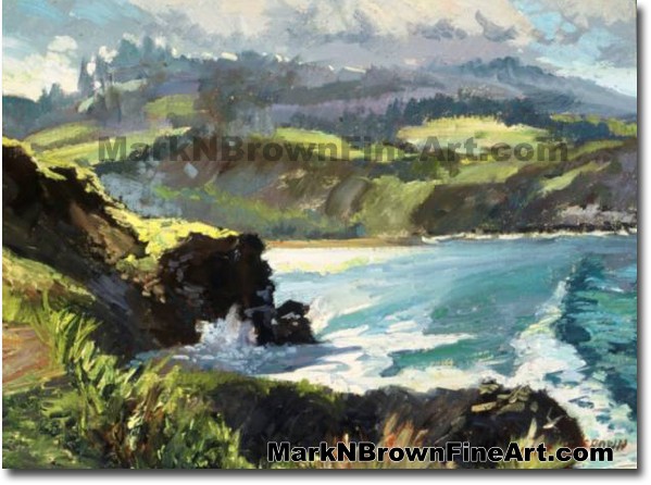 Honulua Bay | Hawaii Art by Hawaiian Artist Mark N. Brown | Plein Air Paint