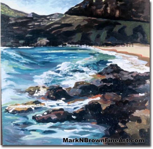 Makapu'u Bowl | Hawaii Art by Hawaiian Artist Mark N. Brown | Plein Air Pai