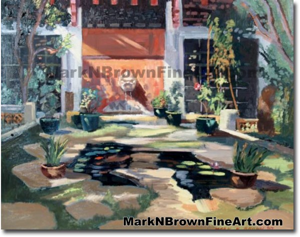 Asian Garden At The Honolulu Academy Of Arts | Hawaii Art by Hawaiian Artis