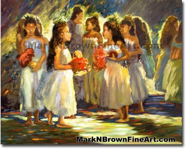 Ready For The Dance | Hawaii Art by Hawaiian Artist Mark N. Brown | Plein A