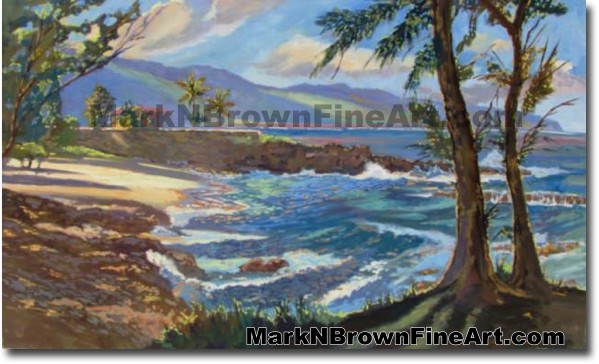 Three Tables At Pupukea / North Shore | Hawaii Art by Hawaiian Artist Mark 