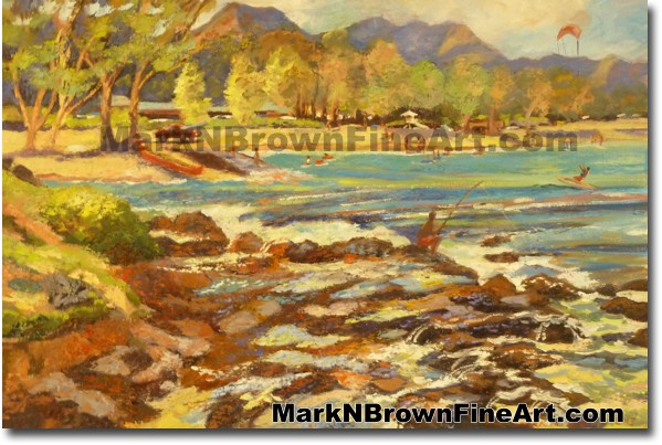 Kailua Tidepools | Hawaii Art by Hawaiian Artist Mark N. Brown | Plein Air 