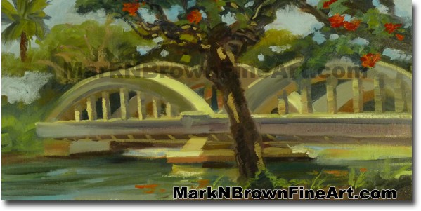 Haleiwa Bridge Reflections | Hawaii Art by Hawaiian Artist Mark N. Brown | 