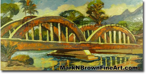 Rainbow Bridge Of Haleiwa | Hawaii Art by Hawaiian Artist Mark N. Brown | P