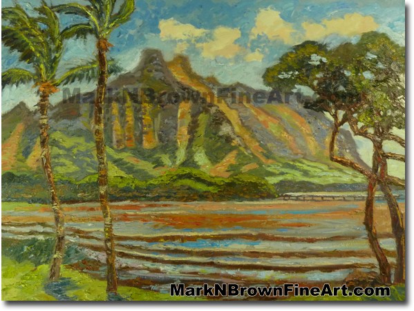 Waihole Valley | Hawaii Art by Hawaiian Artist Mark N. Brown | Plein Air Pa