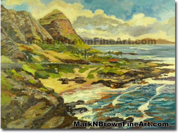 Makapu'u Lookout | Hawaii Art Painting by Hawaiian Artist Mark N. Brown | P