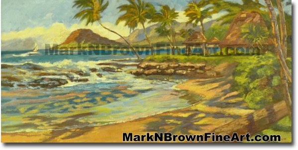 Lanikuhonua/ Ko'olina | Hawaii Art Paintingby Hawaiian Artist Mark N. Brown