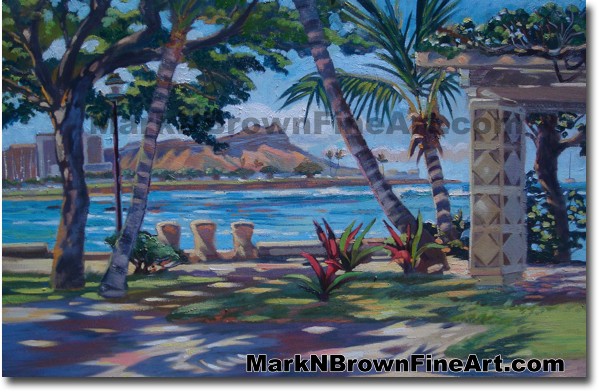 Kewalo Basin Shadows (Diamond Head From Kakaako Waterfront Park) | Hawaii A