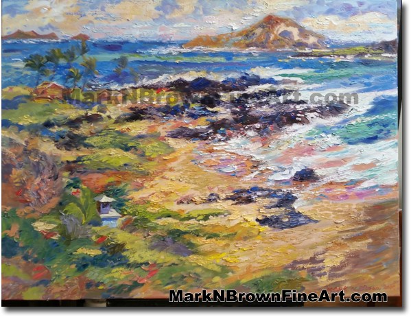 Hang Gliders View Of Makapu'u  | Hawaii Art by Hawaiian Artist Mark N. Brow