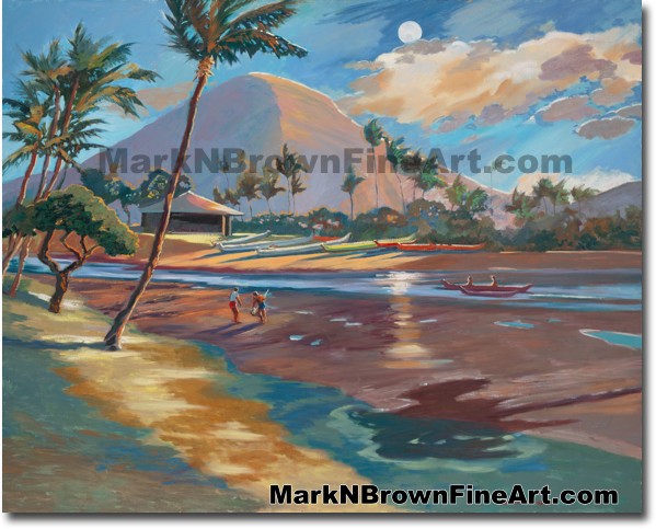 Koko Head Nocturn | Hawaii Art by Hawaiian Artist Mark N. Brown | Plein Air