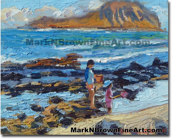 Tidepools 2014 Miniature Hawaii Fine Art Image by Hawaii Artist Mark N. Bro