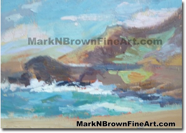 Halona Beach 2014 Miniature Hawaii Fine Art Image by Hawaii Artist Mark N. 