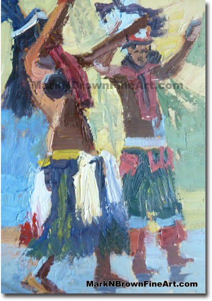 Tahitian Dancers 1 2014 Miniature Hawaii Art Image by Hawaii Artist Mark N.