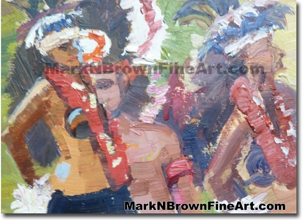 Tahitian Dancers 2 2014 Miniature Hawaii Fine Art Image by Hawaii Artist Ma