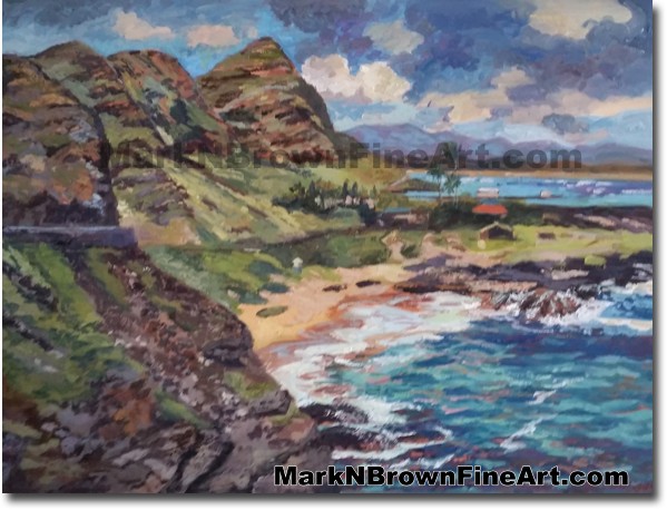 Makapu'u Beach Hawaii Fine Art by Hawaii Artist Mark N. Brown