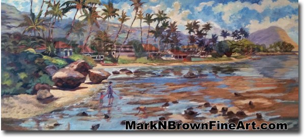 Pu'uikena beach Hawaii Fine Art by Hawaii Artist Mark N. Brown