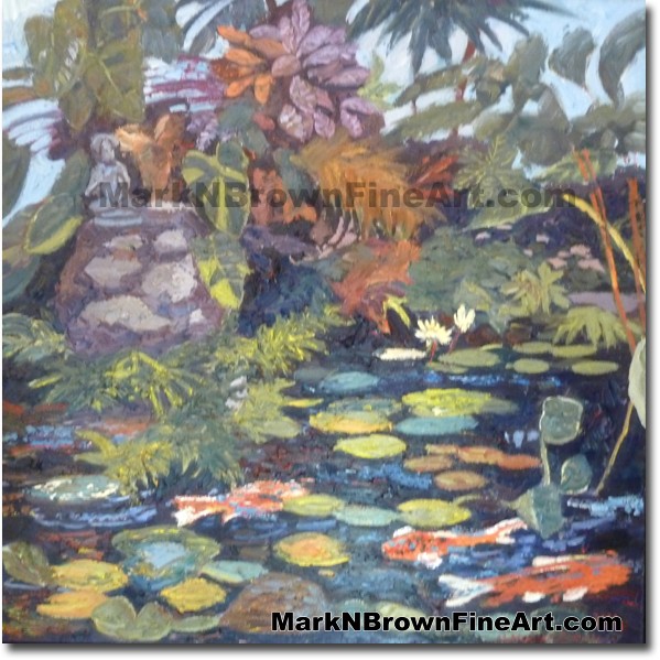 Kailuana, Kailua Lily Pond Hawaii Fine Art by Hawaii Artist Mark N. Brown