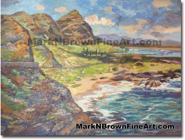 Colorful Cliffs Of Makapu'u - Hawaii Fine Art by Hawaii Artist Mark N. Brow