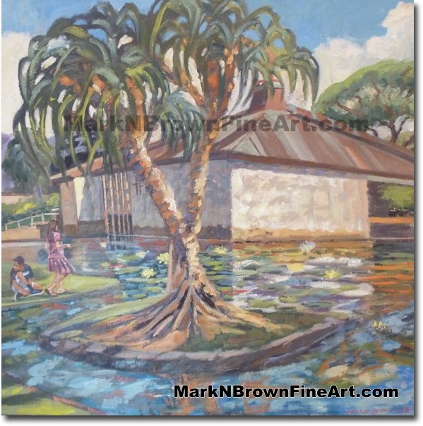 Punahou School Chapel - Hawaii Fine Art by Hawaii Artist Mark N. Brown