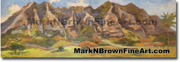 Kualoa Mountains - Hawaii Fine Art by Hawaii Artist Mark N. Brown