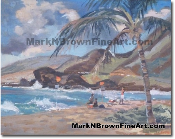 Sandy Beach / Blowhole - Hawaii Fine Art by Hawaii Artist Mark N. Brown