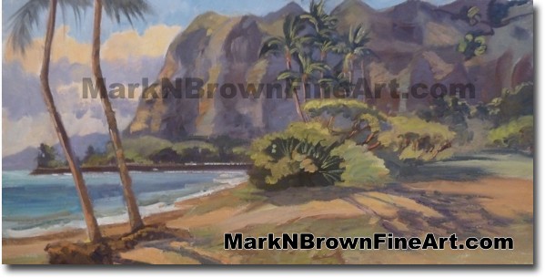 Kaaawa Beach - Hawaii Fine Art by Hawaii Artist Mark N. Brown