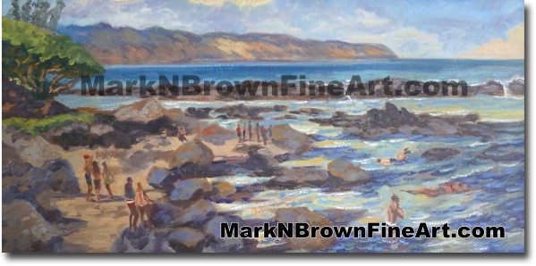 Sharks Cove - Hawaii Fine Art by Hawaii Artist Mark N. Brown