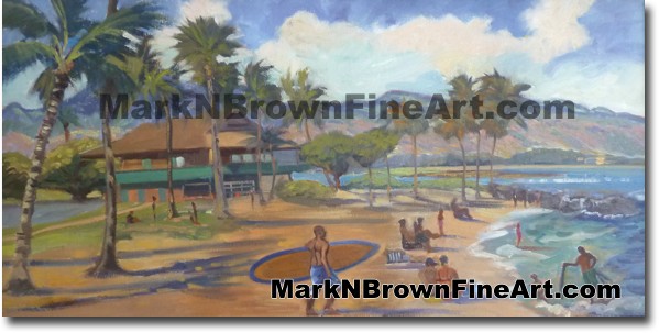 Ali'i Beach Park - Hawaii Fine Art by Hawaii Artist Mark N. Brown