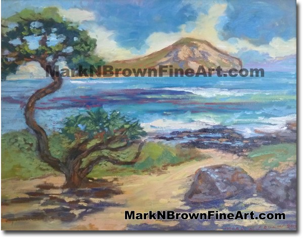 Showtime At Baby Makapu'u - Hawaii Fine Art by Hawaii Artist Mark N. Brown