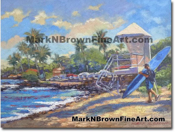 Kona Surf - Hawaii Fine Art by Hawaii Artist Mark N. Brown