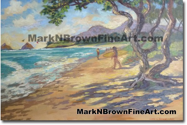 Kalama Beach - Hawaii Fine Art by Hawaii Artist Mark N. Brown