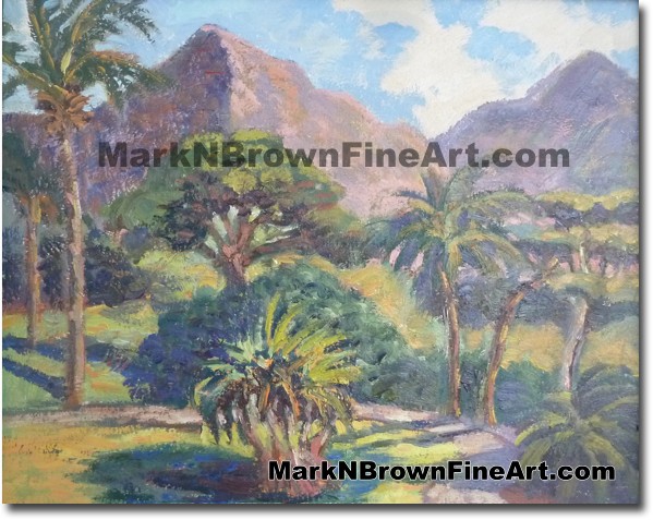 Ulu Pono Heiau - Hawaii Fine Art by Hawaii Artist Mark N. Brown