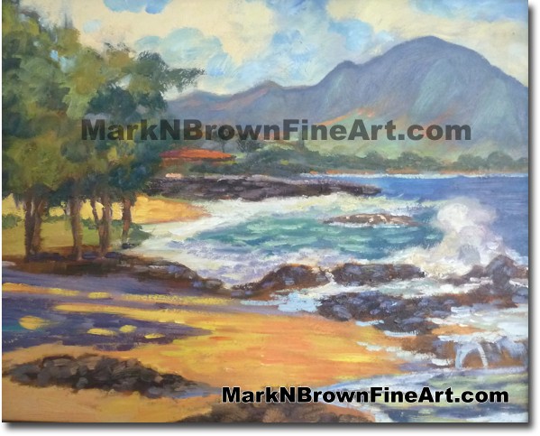 Winter Surf At Three Tables, - Hawaii Fine Art by Hawaii Artist Mark N. Bro