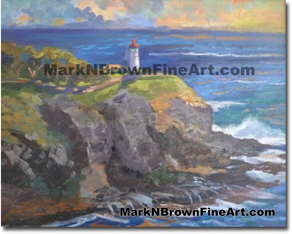 Kilueau Lighthouse - Hawaii Fine Art by Hawaii Artist Mark N. Brown